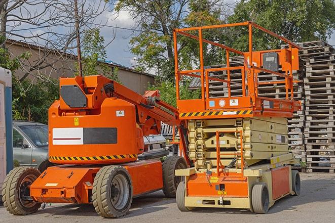 worker using forklift to transport goods in warehouse in Altadena CA